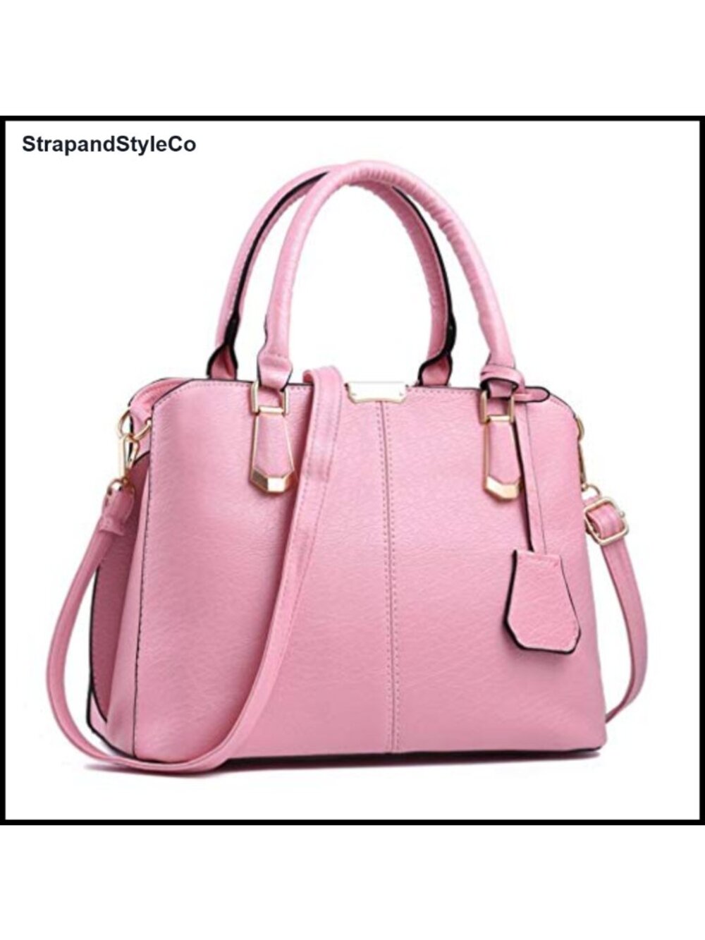 PU Leather Satchel Shoulder Bag Top Handle Crossbody Purse
